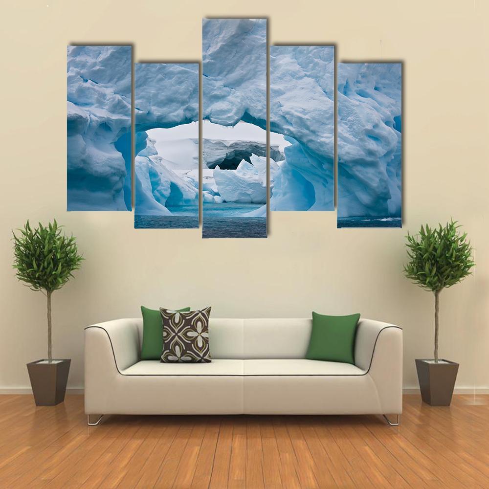 Large Arctic Iceberg Canvas Wall Art-5 Pop-Gallery Wrap-47" x 32"-Tiaracle