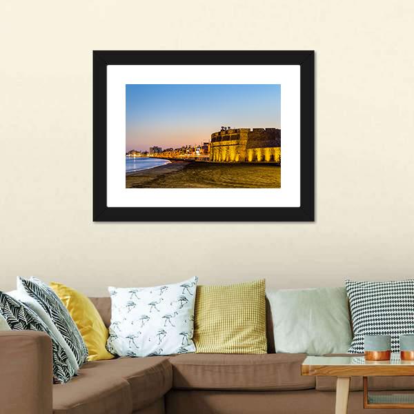 Larnaca Castle Canvas Wall Art-3 Horizontal-Gallery Wrap-25" x 16"-Tiaracle