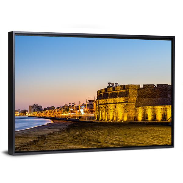 Larnaca Castle Canvas Wall Art-3 Horizontal-Gallery Wrap-25" x 16"-Tiaracle