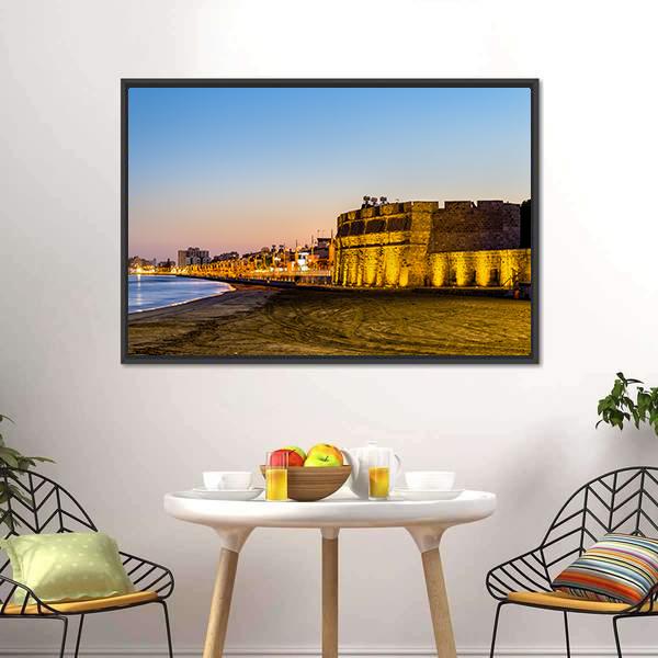 Larnaca Castle Canvas Wall Art-3 Horizontal-Gallery Wrap-25" x 16"-Tiaracle