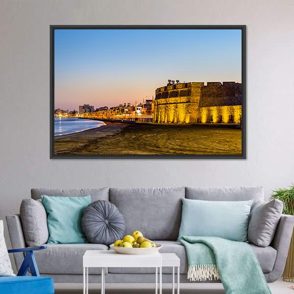 Larnaca Castle Canvas Wall Art-3 Horizontal-Gallery Wrap-25" x 16"-Tiaracle