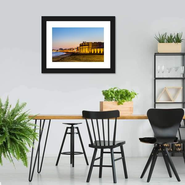 Larnaca Castle Canvas Wall Art-3 Horizontal-Gallery Wrap-25" x 16"-Tiaracle
