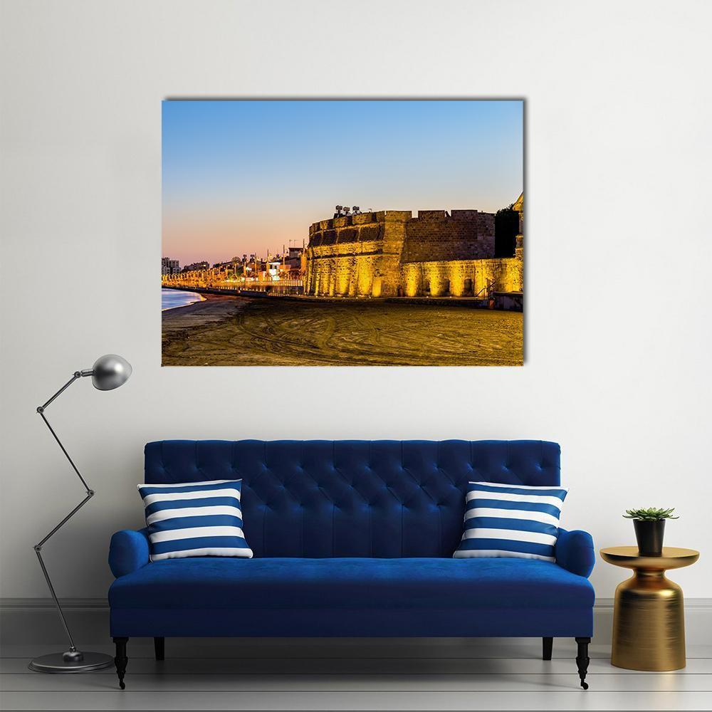 Larnaca Castle Canvas Wall Art-1 Piece-Gallery Wrap-48" x 32"-Tiaracle