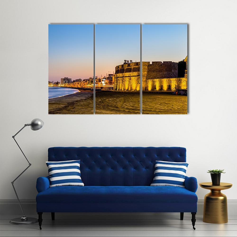 Larnaca Castle Canvas Wall Art-3 Horizontal-Gallery Wrap-37" x 24"-Tiaracle