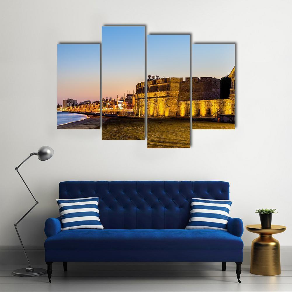 Larnaca Castle Canvas Wall Art-4 Pop-Gallery Wrap-50" x 32"-Tiaracle