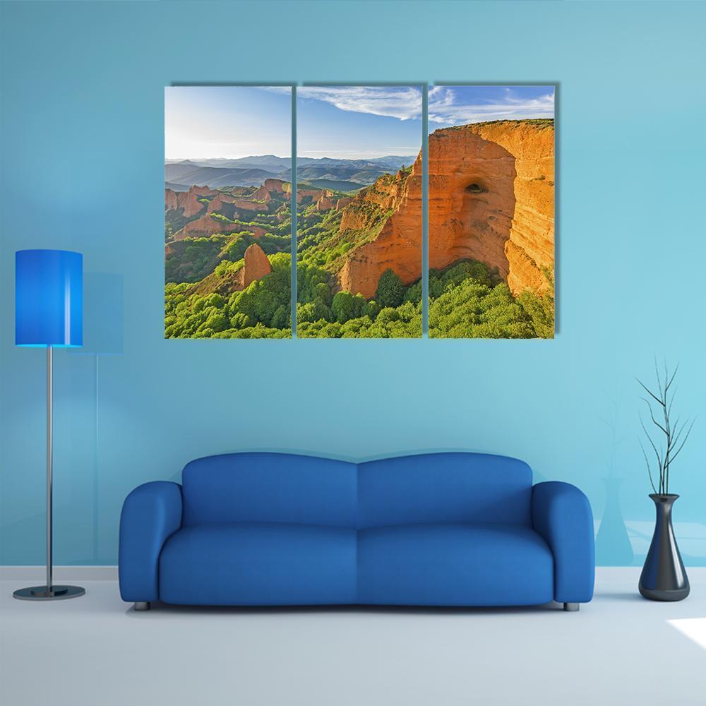 Las Medulas Spain Canvas Wall Art-3 Horizontal-Gallery Wrap-37" x 24"-Tiaracle