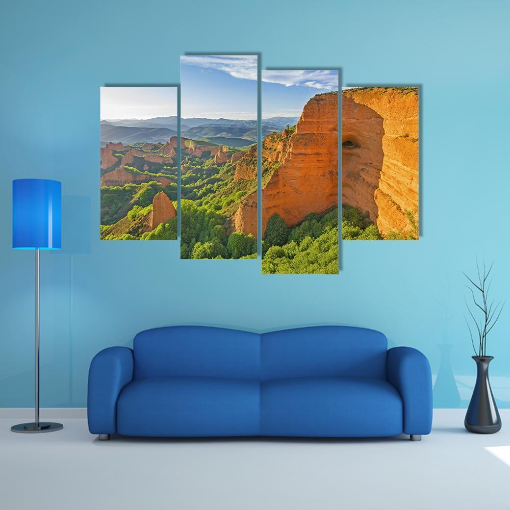 Las Medulas Spain Canvas Wall Art-4 Pop-Gallery Wrap-50" x 32"-Tiaracle
