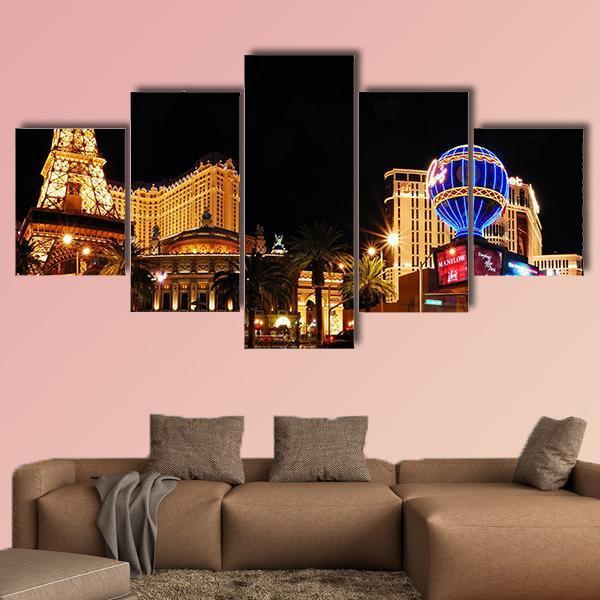 Las Vegas Strip Skyline Canvas Wall Art - Tiaracle