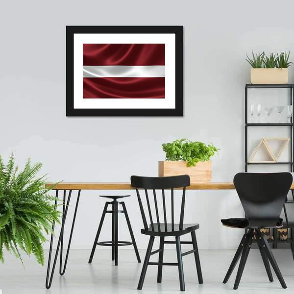Latvia Flag Canvas Wall Art-5 Horizontal-Gallery Wrap-22" x 12"-Tiaracle