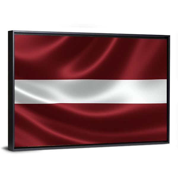 Latvia Flag Canvas Wall Art-5 Horizontal-Gallery Wrap-22" x 12"-Tiaracle
