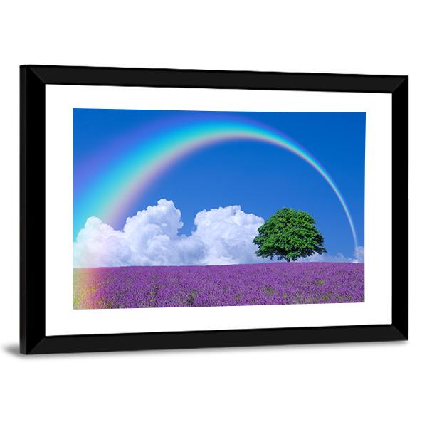 Lavender Fields Panoramic Canvas Wall Art-1 Piece-36" x 12"-Tiaracle