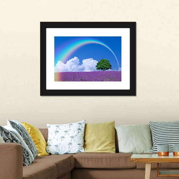 Lavender Fields Panoramic Canvas Wall Art-1 Piece-36" x 12"-Tiaracle