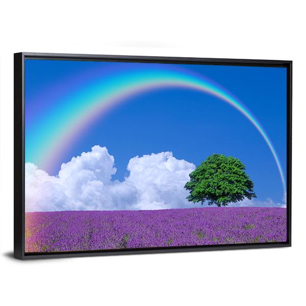 Lavender Fields Panoramic Canvas Wall Art-1 Piece-36" x 12"-Tiaracle