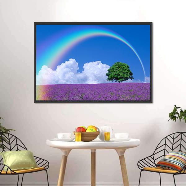 Lavender Fields Panoramic Canvas Wall Art-1 Piece-36" x 12"-Tiaracle