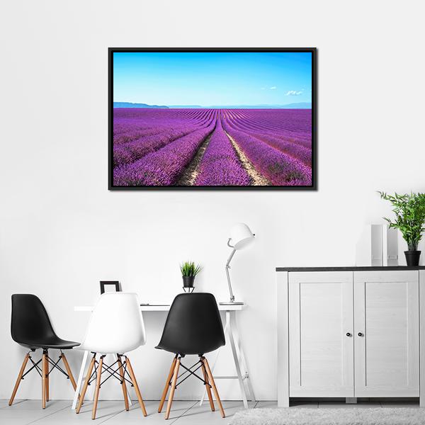 Lavender Flowers Field Canvas Wall Art-3 Horizontal-Gallery Wrap-25" x 16"-Tiaracle
