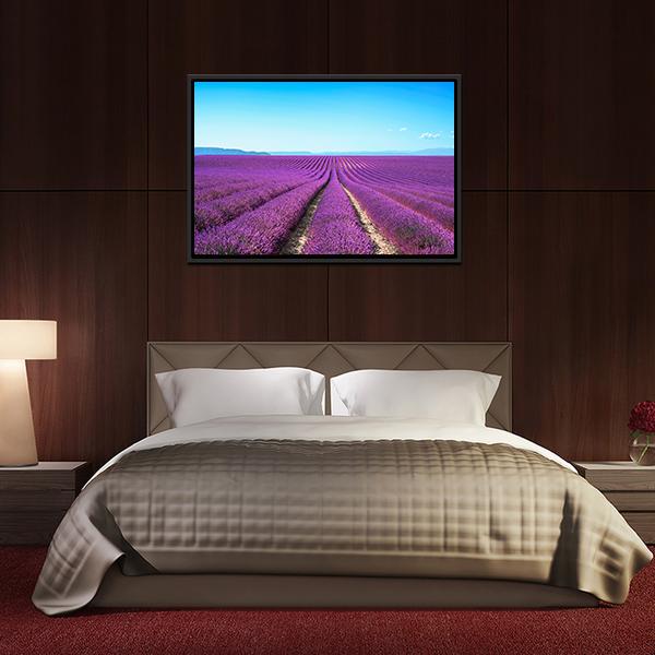 Lavender Flowers Field Canvas Wall Art-3 Horizontal-Gallery Wrap-25" x 16"-Tiaracle