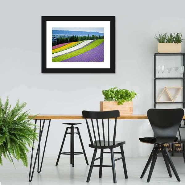 Lavender Garden In Japan Canvas Wall Art-5 Horizontal-Gallery Wrap-22" x 12"-Tiaracle