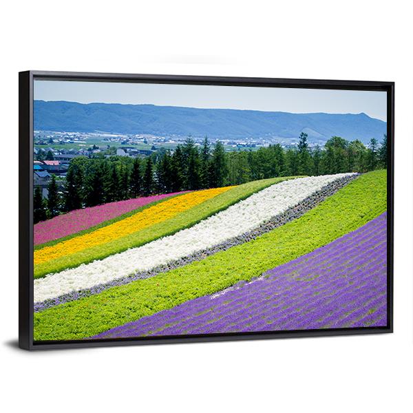 Lavender Garden In Japan Canvas Wall Art-5 Horizontal-Gallery Wrap-22" x 12"-Tiaracle