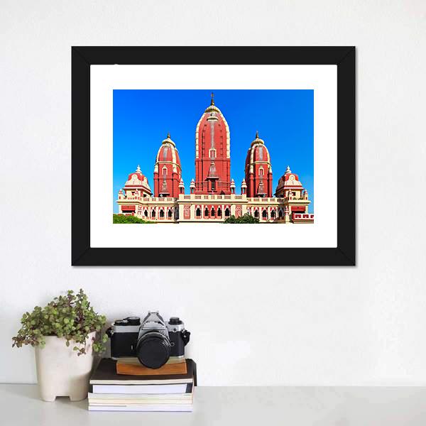 Laxmi Narayan Temple Canvas Wall Art-1 Piece-Framed Print-20" x 16"-Tiaracle