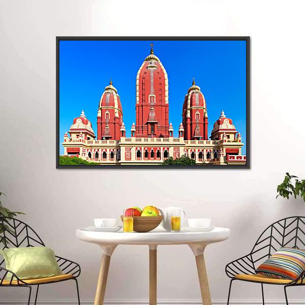 Laxmi Narayan Temple Canvas Wall Art-3 Horizontal-Gallery Wrap-25" x 16"-Tiaracle