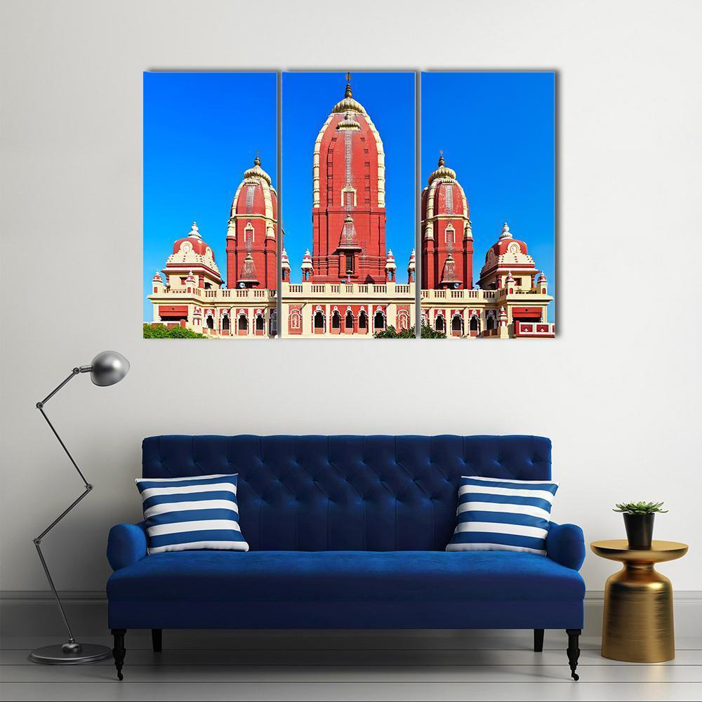 Laxmi Narayan Temple Canvas Wall Art-3 Horizontal-Gallery Wrap-37" x 24"-Tiaracle