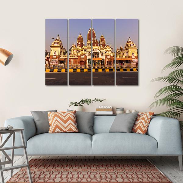 Laxminarayan Temple Canvas Wall Art-4 Horizontal-Gallery Wrap-34" x 24"-Tiaracle