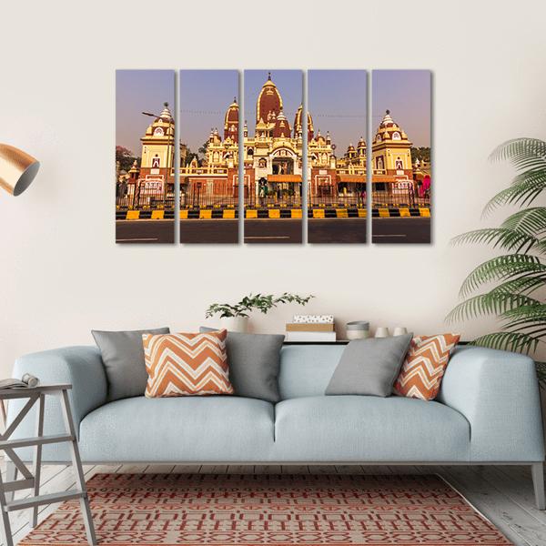 Laxminarayan Temple Canvas Wall Art-5 Horizontal-Gallery Wrap-22" x 12"-Tiaracle