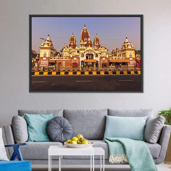 Laxminarayan Temple Canvas Wall Art-5 Horizontal-Gallery Wrap-22" x 12"-Tiaracle
