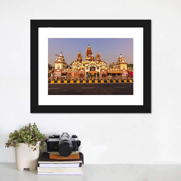 Laxminarayan Temple Canvas Wall Art-1 Piece-Framed Print-20" x 16"-Tiaracle