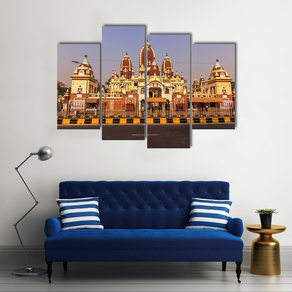 Laxminarayan Temple Canvas Wall Art-4 Pop-Gallery Wrap-50" x 32"-Tiaracle