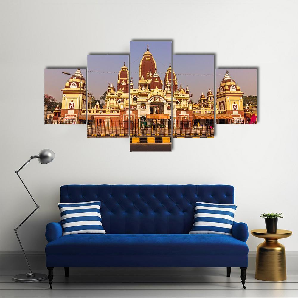 Laxminarayan Temple Canvas Wall Art-5 Star-Gallery Wrap-62" x 32"-Tiaracle