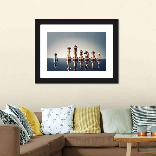 Leadership Concept Of Chess Canvas Wall Art-3 Horizontal-Gallery Wrap-25&quot; x 16&quot;-Tiaracle