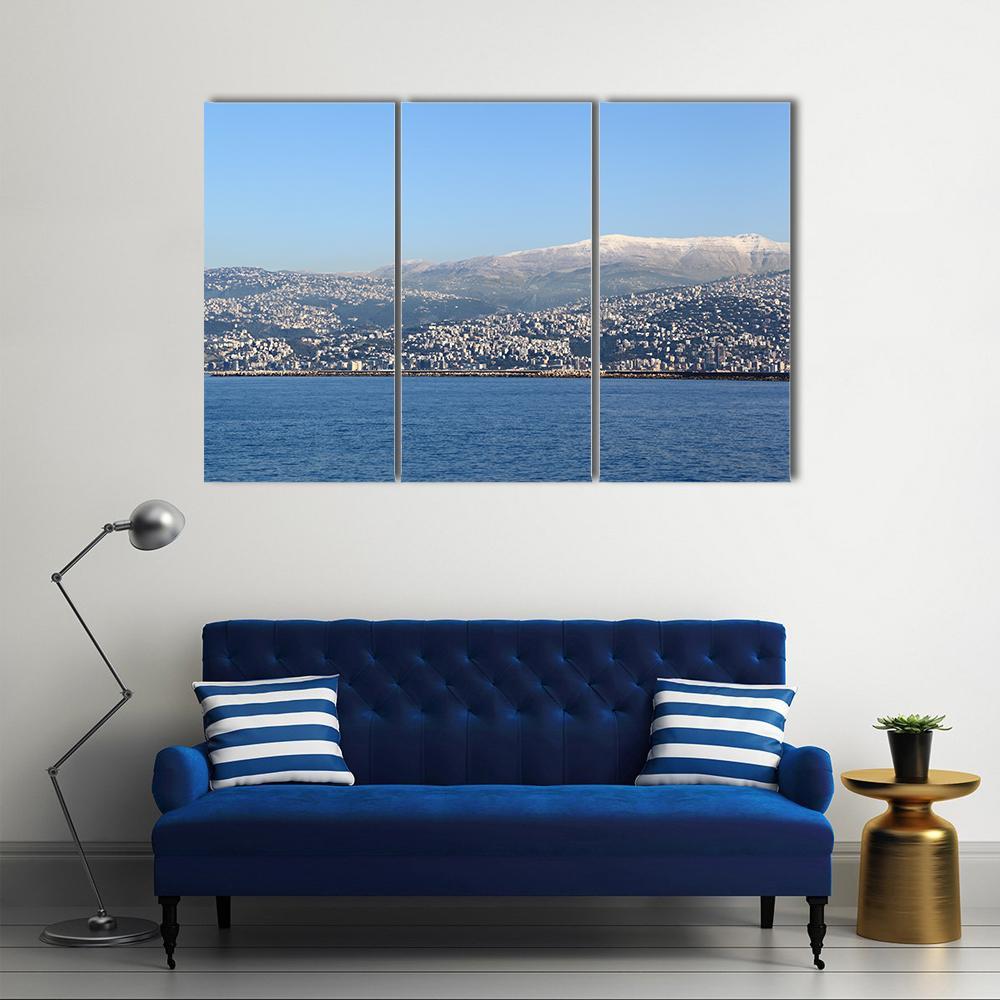 Lebanon Mountain Canvas Wall Art-3 Horizontal-Gallery Wrap-37" x 24"-Tiaracle