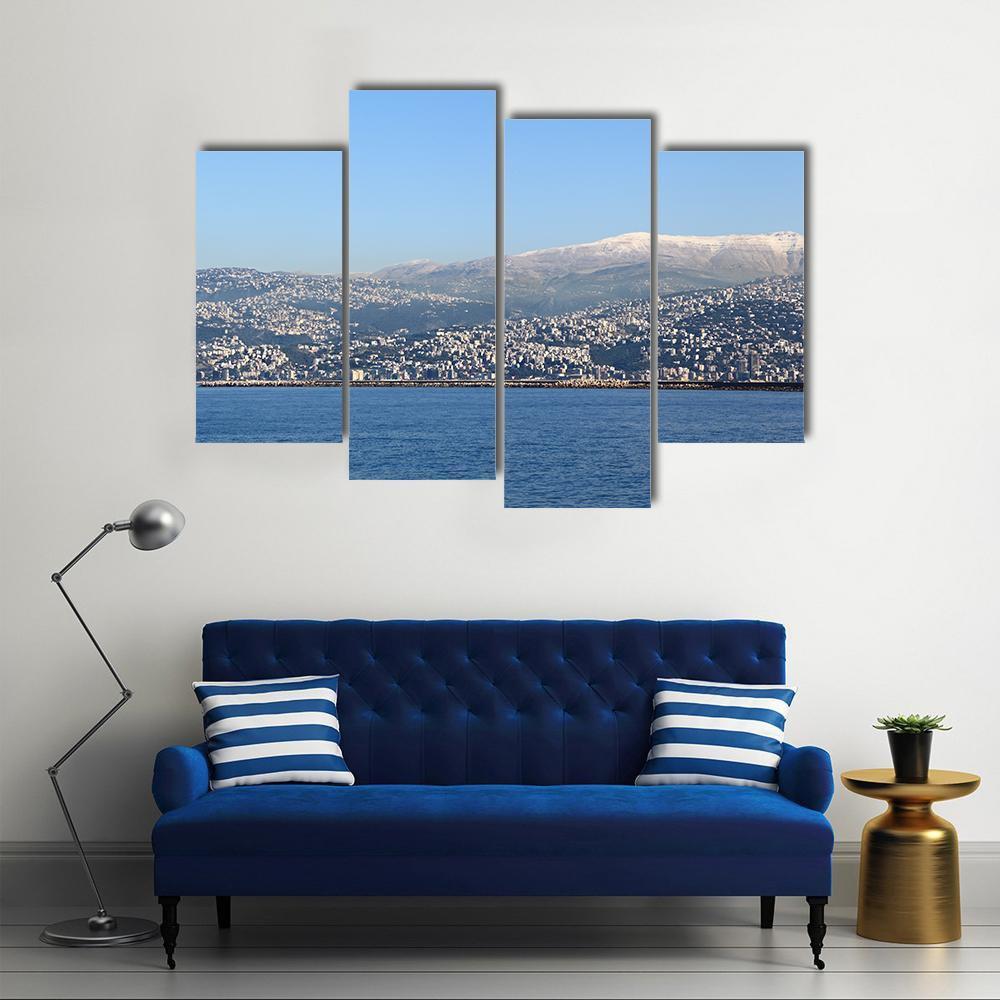 Lebanon Mountain Canvas Wall Art-4 Pop-Gallery Wrap-50" x 32"-Tiaracle
