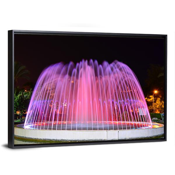 LED Lighted Fountain Canvas Wall Art-3 Horizontal-Gallery Wrap-25" x 16"-Tiaracle