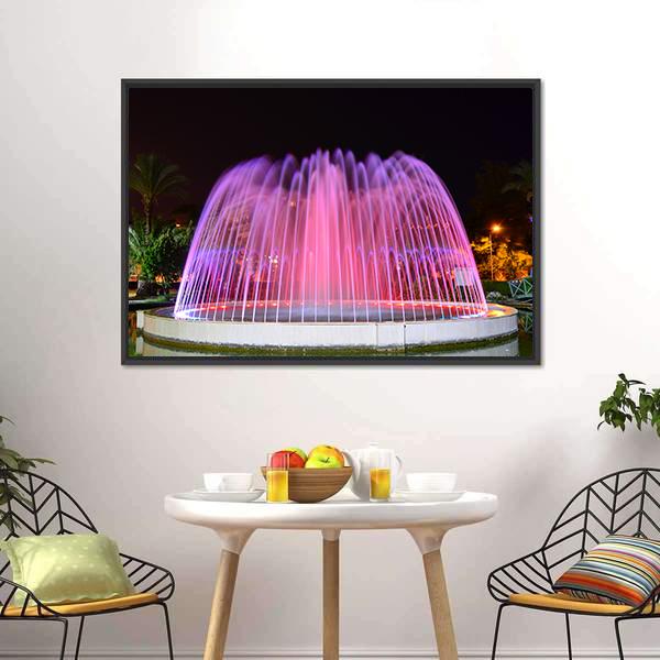 LED Lighted Fountain Canvas Wall Art-3 Horizontal-Gallery Wrap-25" x 16"-Tiaracle