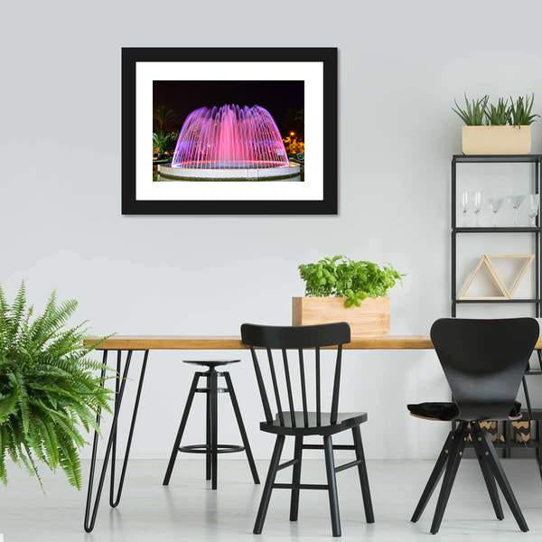 LED Lighted Fountain Canvas Wall Art-3 Horizontal-Gallery Wrap-25" x 16"-Tiaracle