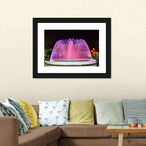LED Lighted Fountain Canvas Wall Art-3 Horizontal-Gallery Wrap-25" x 16"-Tiaracle