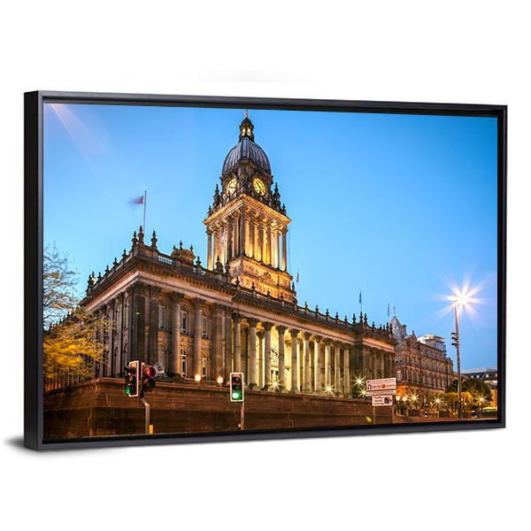 Leeds Town Hall Canvas Wall Art-3 Horizontal-Gallery Wrap-25" x 16"-Tiaracle
