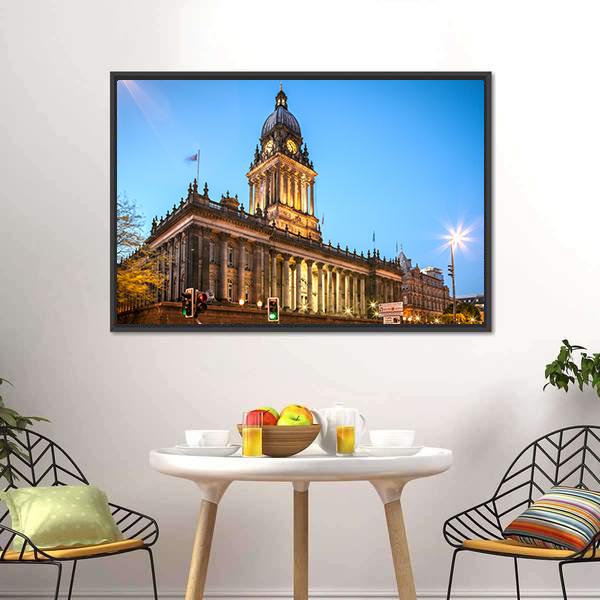Leeds Town Hall Canvas Wall Art-3 Horizontal-Gallery Wrap-25" x 16"-Tiaracle