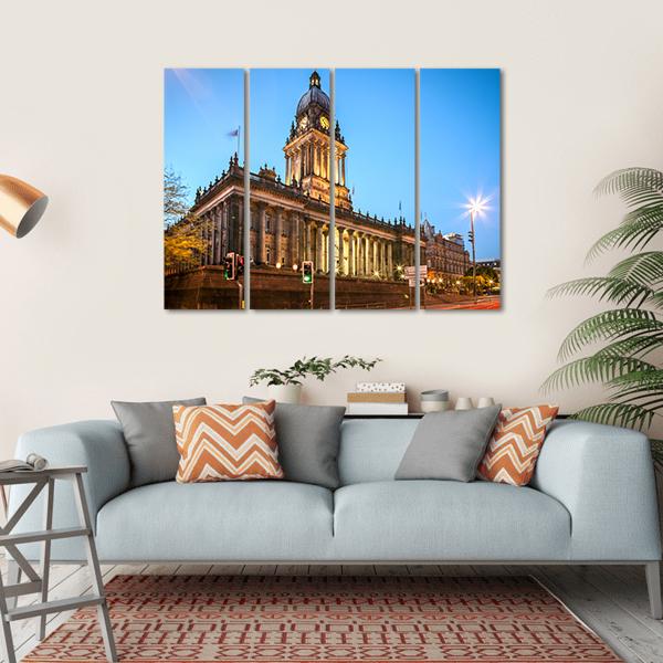 Leeds Town Hall Canvas Wall Art-4 Horizontal-Gallery Wrap-34" x 24"-Tiaracle