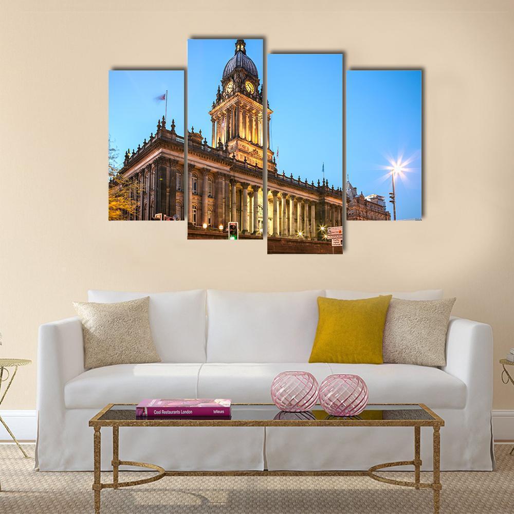 Leeds Town Hall Canvas Wall Art-4 Pop-Gallery Wrap-50" x 32"-Tiaracle