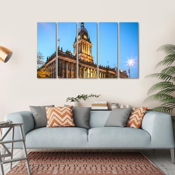 Leeds Town Hall Canvas Wall Art-5 Horizontal-Gallery Wrap-22" x 12"-Tiaracle