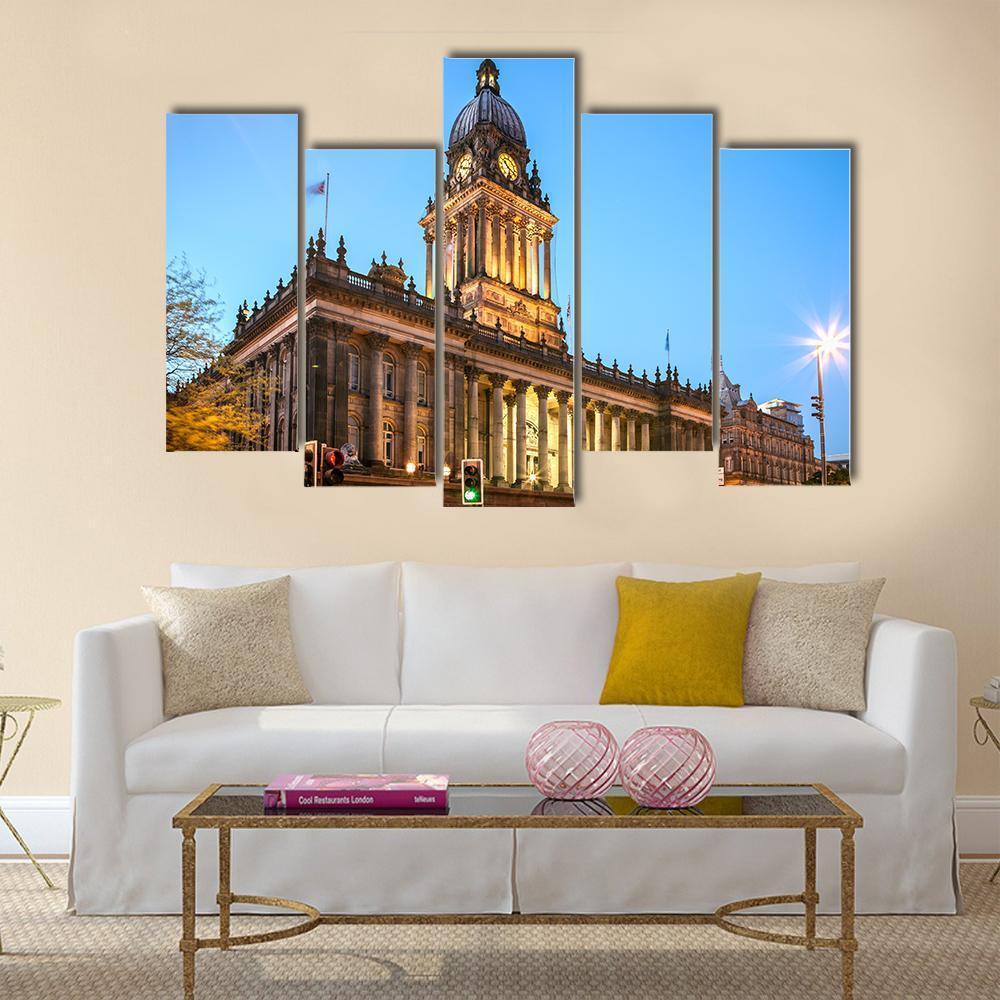 Leeds Town Hall Canvas Wall Art-5 Pop-Gallery Wrap-47" x 32"-Tiaracle