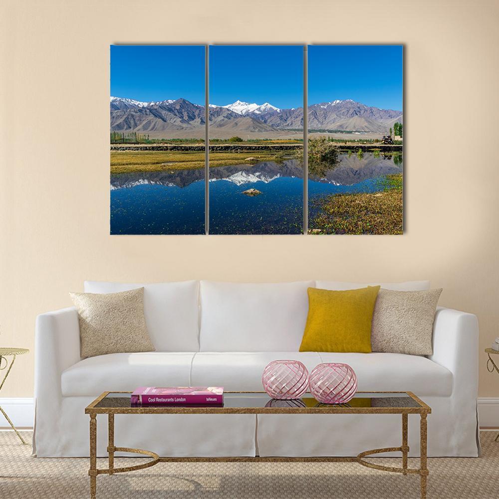 Leh Ladakh India Canvas Wall Art-3 Horizontal-Gallery Wrap-37" x 24"-Tiaracle