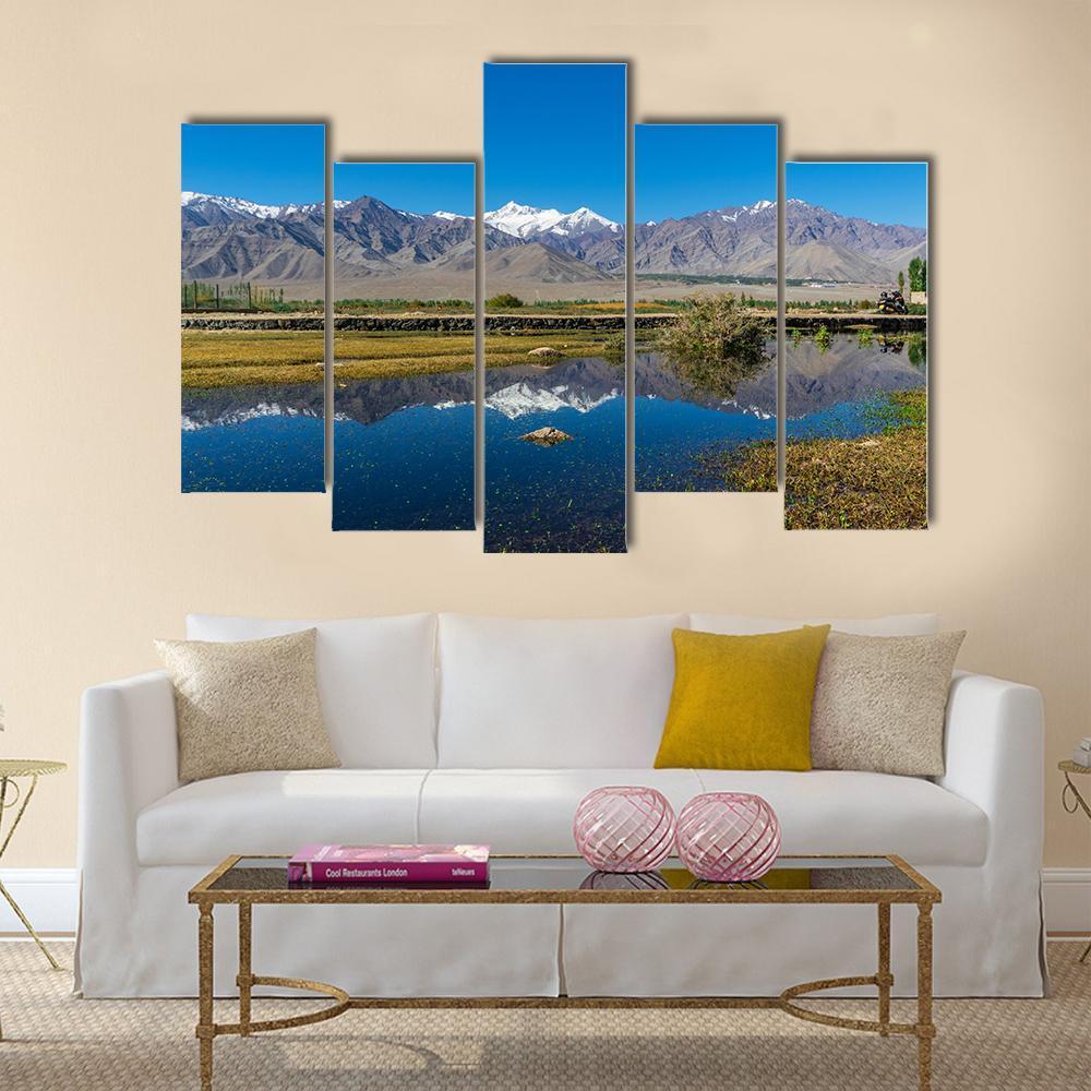 Leh Ladakh India Canvas Wall Art-5 Pop-Gallery Wrap-47" x 32"-Tiaracle