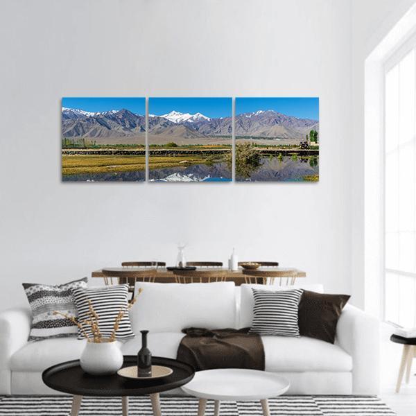 Leh Ladakh India Panoramic Canvas Wall Art-3 Piece-25" x 08"-Tiaracle