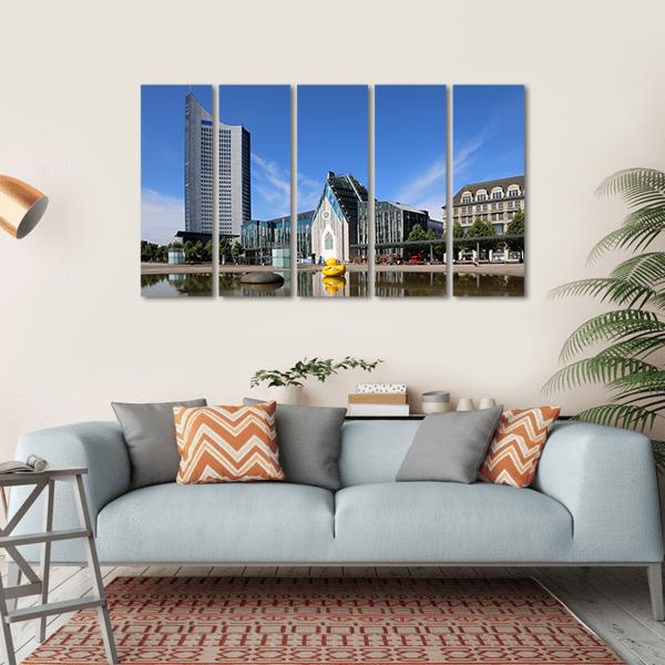 Leipzig City Saxony Canvas Wall Art-5 Horizontal-Gallery Wrap-22" x 12"-Tiaracle