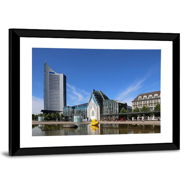 Leipzig City Saxony Canvas Wall Art-3 Horizontal-Gallery Wrap-25" x 16"-Tiaracle