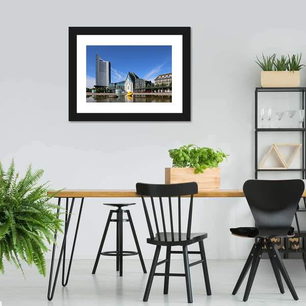 Leipzig City Saxony Canvas Wall Art-3 Horizontal-Gallery Wrap-25" x 16"-Tiaracle